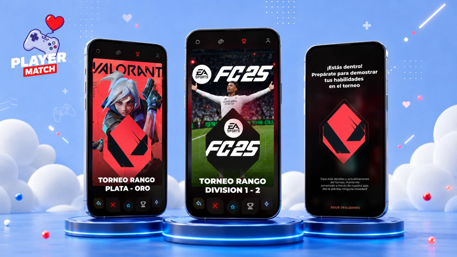 Player Match — pantallas de torneo